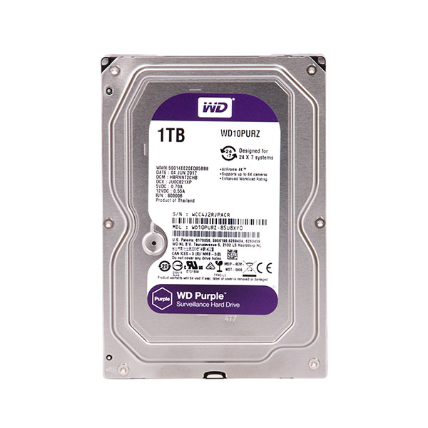 هارد وسترن دیجیتال سری بنفش ظرفیت 1 ترابایت ا Western Digital Purple Internal Hard Drive 1TB