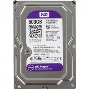 هارد وسترن دیجیتال بنفش ظرفیت 500 گیگابایت ا Purple Western digital hard drive with a capacity of 500 GB